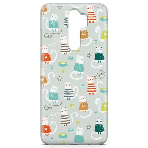 Xiaomi Redmi Note 8 Pro Kılıf Kedi Maması Kumu Arka Kapak Koruma Desenli Full Koruyucu