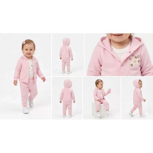 6/24 Ay Kapşon Ceketli Penye 3lü Bebek Takımı