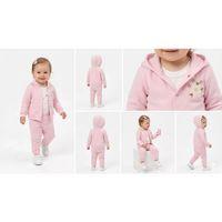 6/24 Ay Kapşon Ceketli Penye 3lü Bebek Takımı