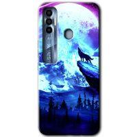 Tecno Spark 7 Pro Kılıf HD Desen Baskılı Arka Kapak - Mega Kurt + Kırılmaz Cam