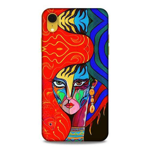 Lopard Apple iPhone XR Uyumlu Kılıf Sürreal Yüzler ♀ (10) Full Koruma Kılıfı Desenli