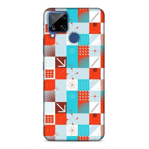 Realme C15 Uyumlu Kılıf Insomnia (33) Hybrid Kılıf Turkuaz Kırmızı