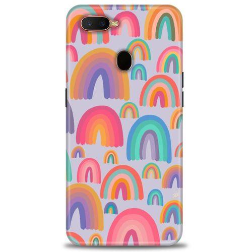 Oppo AX7 Kılıf HD Baskılı Kılıf - Gökkuşakları + Tam Ekran Koruyucu