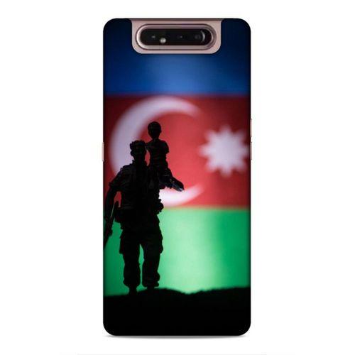 Samsung Galaxy A80 Uyumlu Kılıf Azarbaijan (14) Lansman Kılıf Asker Bayrak