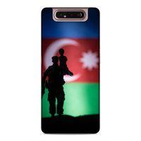 Samsung Galaxy A80 Uyumlu Kılıf Azarbaijan (14) Lansman Kılıf Asker Bayrak