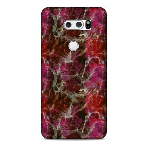 Mermer Desenli (40) Tema Fit Silikon Kılıf Menekşe LG K40S Kılıf