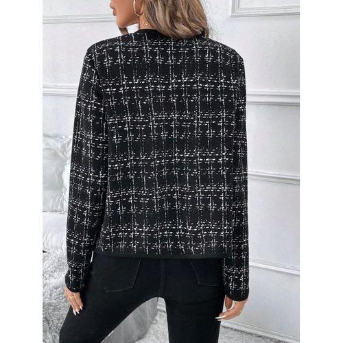 Kadın Uzun Kollu önü Açık şanel Kısa Hırka