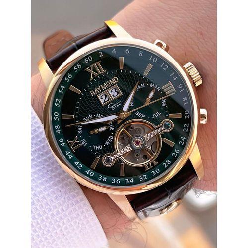 Raymond Nişan Ve Damatlara Özel Deri Kordon 2 Yıl Garantili Otomatik Erkek Kol Saati+Bileklik RMD.M4