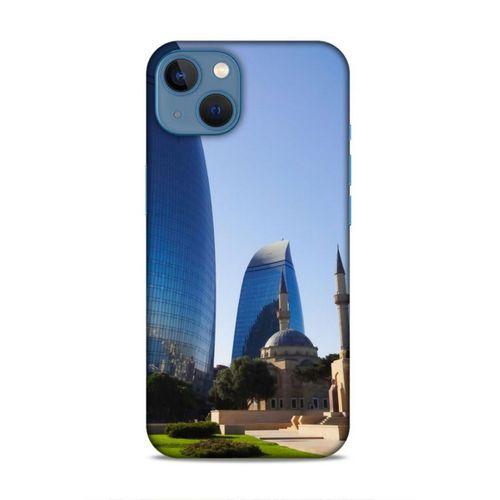 Apple iPhone 13 Uyumlu Kılıf Azarbaijan (37) Silicone Cover Kule ve Camii