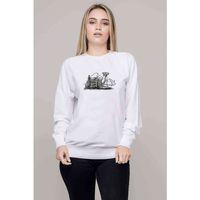 Camel Mirage Mısır Piramitleri Dromedary Çöl Baskılı Beyaz Kadın Sweatshirt