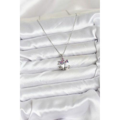 316L Çelik Zincir Gümüş Renk Chirtsmas Bell Model Yılbaşı Temalı Kadın Kolye