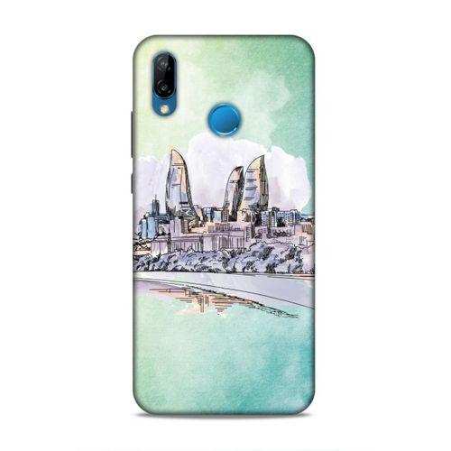 Huawei P20 Lite Uyumlu Kılıf Azarbaijan (2) Kabı Baki Silüet