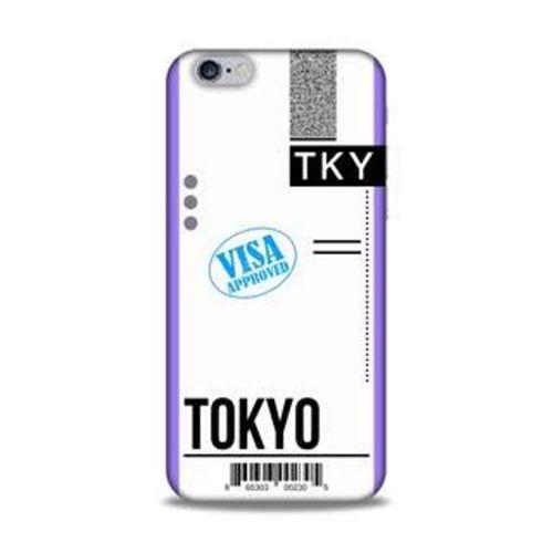 Apple iPhone 6 Kılıf Uçak Bileti Tokyo Arka Kapak Koruma Desenli Full Koruyucu