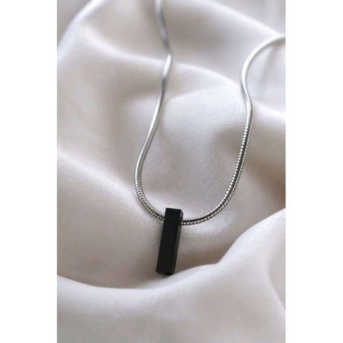 Gümüş Renk Çelik ''I'' Harfi Düz Zincir Kolye