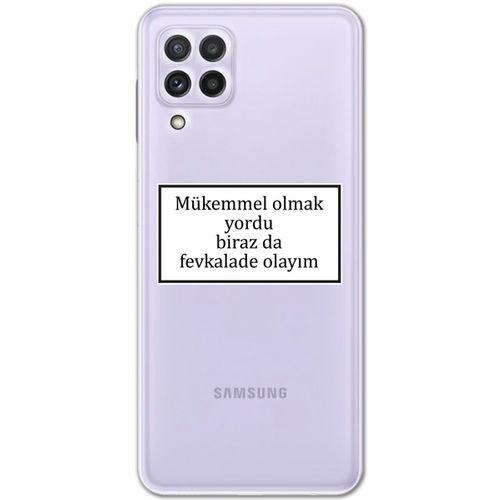 Galaxy A22 Kılıf HD Yazı Baskılı Silikon Arka Kapak - Yazı 12