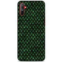 Oppo Realme C3 Kılıf Dragons (5) Koruma Kabı Ejderha Koyu Yeşil Pul