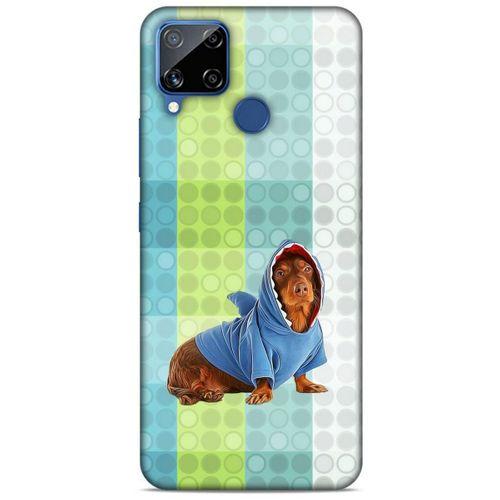 Oppo Realme C15 Kılıf Köpek Kıyafetleri (43) Thin Fit Kılıf Cocker Kapişonlu Eşofman