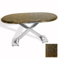 Dockers İks Masa Kromnikel Oval (94x146 - Werzalit, Allzalit yada Wermodin Tabla) - Karacabey Marble