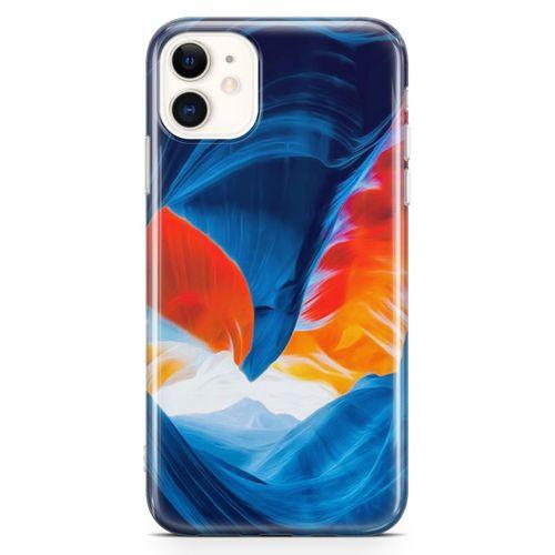 Apple iPhone 11 Kılıf Turuncu Kanyon Arka Kapak Koruma Desenli Full Koruyucu