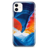 Apple iPhone 11 Kılıf Turuncu Kanyon Arka Kapak Koruma Desenli Full Koruyucu