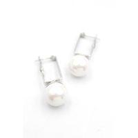 İncili Küpe - Beyaz