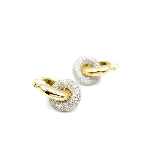 Taşlı Küpe - 14K Altın