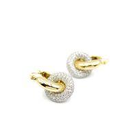 Taşlı Küpe - 14K Altın