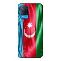 Oppo A54 4G Uyumlu Kılıf Azarbaijan (36) Glitter Kılıf Tam Bayrak
