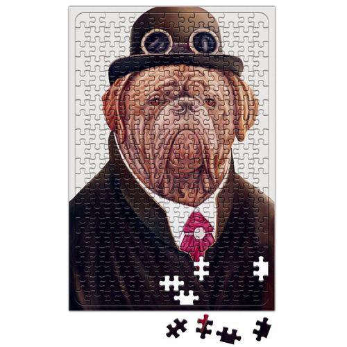 Süslü Pug Köpek Puzzle 240 Parça Yapboz