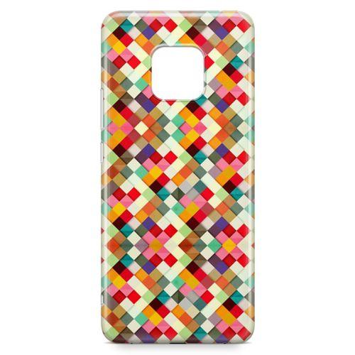 Huawei Mate 20 Pro Kılıf Karo Taşlar Arka Kapak Koruma Desenli Full Koruyucu