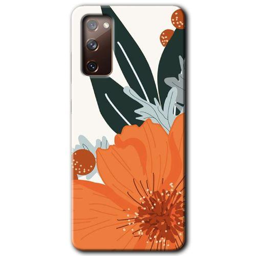 Potkal Hediye Fabrikası Samsung Galaxy S20 FE Kılıf HD Desen Baskılı Arka Kapak - Portakal Çiçeği