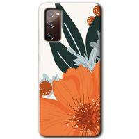 Potkal Hediye Fabrikası Samsung Galaxy S20 FE Kılıf HD Desen Baskılı Arka Kapak - Portakal Çiçeği