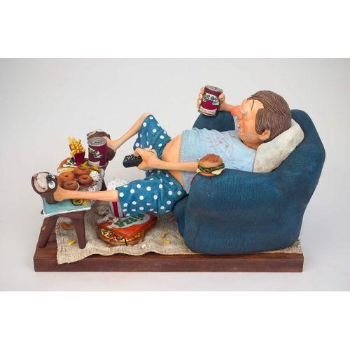 Forchino TV İzleyici Büyük-The Couch Potato-Sertifikalı Özel Koleksiyon-38*23*20 CM-FO85506