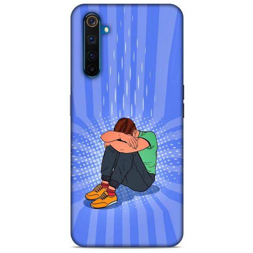 Oppo Realme 6 Pro Kılıf Depresyon (32) Soft Silikon Kılıf Turuncu Kahve