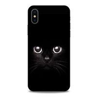 Lopard Apple iPhone XS Uyumlu Kılıf Kediler (44) Tough Armor Kılıf Kara Kedi