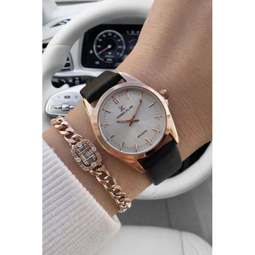 Daniel Klein Deri Kordonlu 2 Yıl Garantili 3 Atm Suya Dayanıklı Kadın Kol Saati+Bileklik BD.14274.2