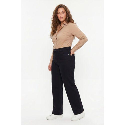 Kadın Yüksek Bel Wide Leg Denim Bol Pantolon BGL-ST05449