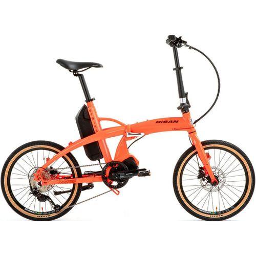 Bisan E-Folding Strike Neon Turuncu-Siyah Katlanır Elektrikli Bisiklet