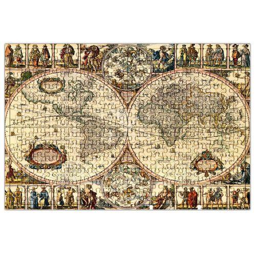 Eski Dünya Haritası 2 Puzzle 240 Parça Yapboz