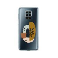 Redmi Note 9 Pro Sanatsal Çizim Tasarımlı Premium Şeffaf Silikon Kılıf