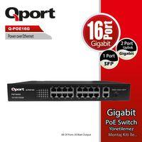 QPORT Q-POE16G 16 PORT GIGABIT + 2 PORT GIGABIT UP