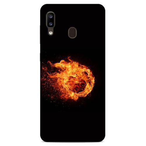 Lopard Samsung Galaxy A20 Uyumlu Kılıf FireX (29) Arka Koruma Kılıfı Ateş Topu