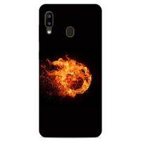 Lopard Samsung Galaxy A20 Uyumlu Kılıf FireX (29) Arka Koruma Kılıfı Ateş Topu