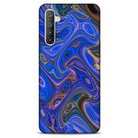 Realme XT Uyumlu Kılıf Mavi Delisi (5) Koruma Kabı Mermer