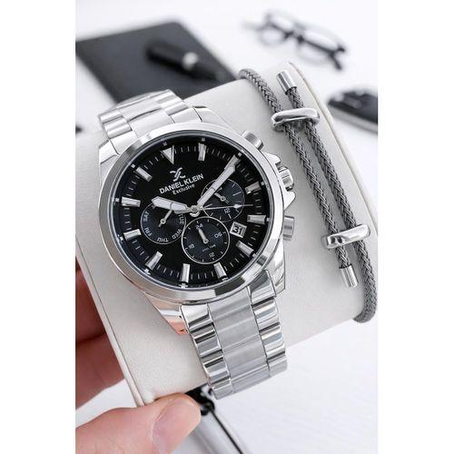 Daniel Klein Erkek Kol Saati 30 Metre Suya Dayanıklı Çelik Kordon + Bileklik Hediyeli VS.BLKT.0872