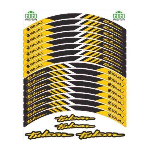 BAJAJ Bajaj Reflektör Sarı Baskı Pulsar Uyumlu 1 Set Jant Şeridi