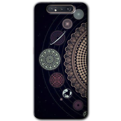 Galaxy A80 Kılıf HD Desen Baskılı Arka Kapak - Gezegen Döngüsü