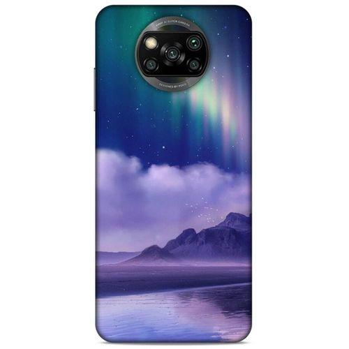 Lopard Xiaomi Redmi Poco X3 Uyumlu Kılıf Gece'S (32) Soft Silikon Kılıf Norveç Kuzey Işıkları