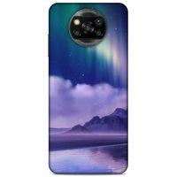 Lopard Xiaomi Redmi Poco X3 Uyumlu Kılıf Gece'S (32) Soft Silikon Kılıf Norveç Kuzey Işıkları