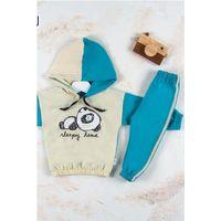 Panda Desenli Kapişonlu Erkek Bebek Takımı